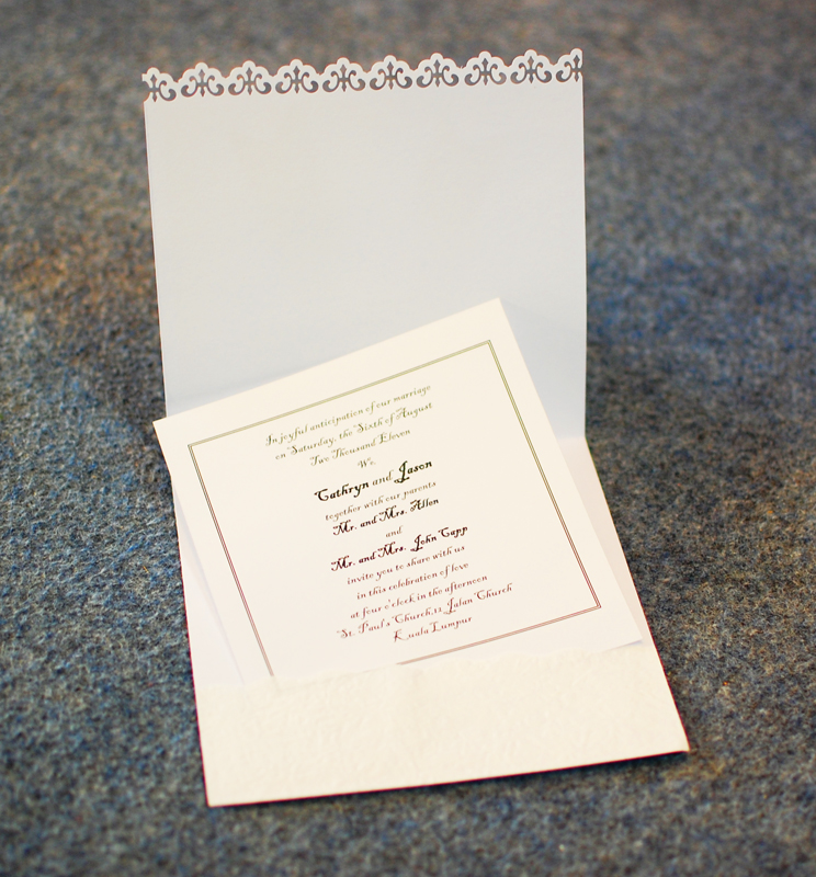 handmade wedding sample cards